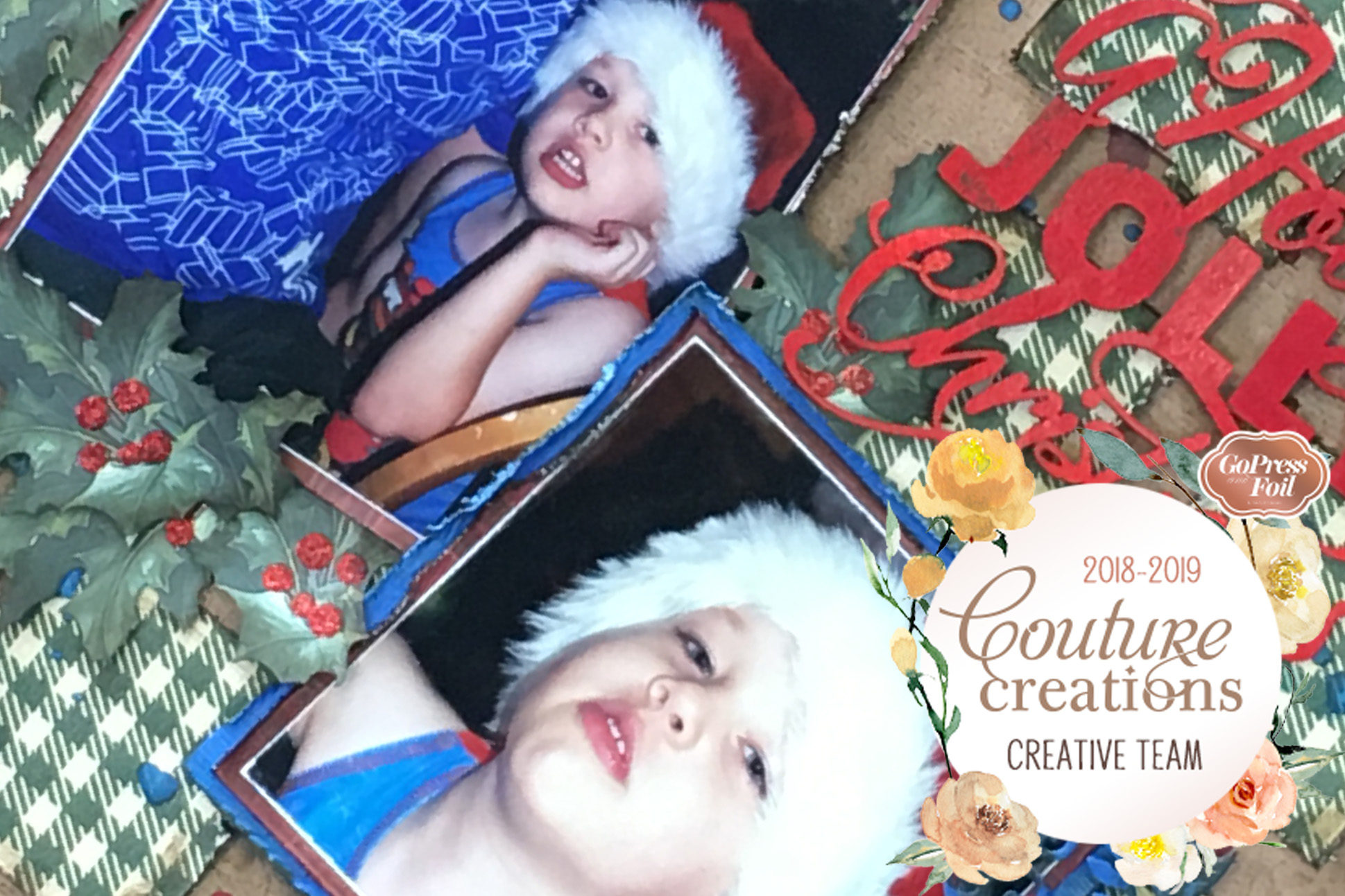 Couture Creations DT Reveal | Highland Christmas Scrapbook Layout